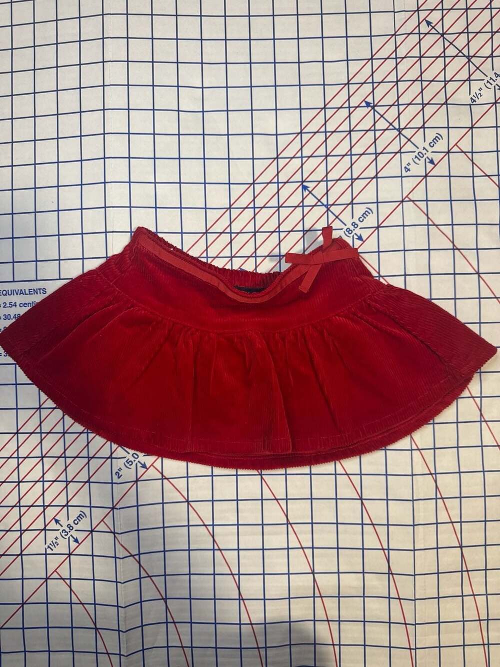 Ralph Lauren Red Corduroy Skirt with Built-in Bloomers Size 18M